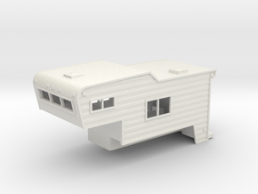 HO-Scale (1/87) Slide-in Camper in White Natural Versatile Plastic