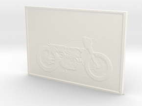 Motorcycle Lithophane 50mm in White Processed Versatile Plastic