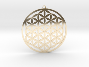 Flower Of Life Pendant in 14K Yellow Gold