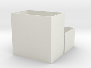 Card Deck Box in White Natural Versatile Plastic