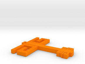 Gwen G Key With Design in Orange Processed Versatile Plastic