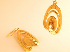 Sprott Linz R Earrings Pair in 18K Gold Plated