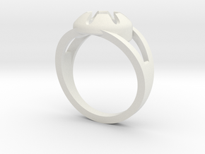 Matrix Ring in White Natural Versatile Plastic