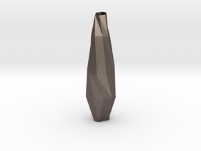 Vase (tall) in Polished Bronzed Silver Steel