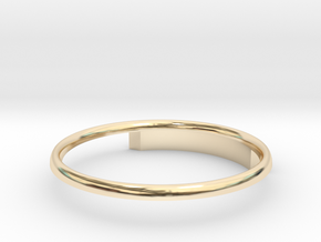 Half Round Ring 16.7mm in 14K Yellow Gold