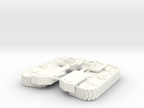 Blocky Driller Tracks Attachment in White Processed Versatile Plastic