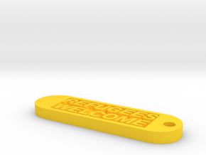 Keychain 50€ donate in Yellow Processed Versatile Plastic