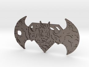 Super-Bat Keychain in Polished Bronzed Silver Steel