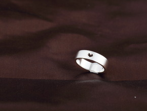simple heart ring in Fine Detail Polished Silver