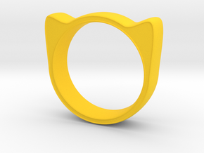 Meow ring 17mm in Yellow Processed Versatile Plastic
