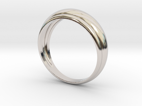 Bague Jonc in Rhodium Plated Brass