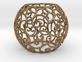 Triskel celtic sphere 2 (2,8+ring) in Natural Brass