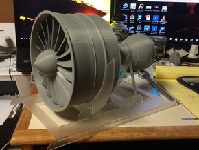 Turbofan Engine Fan Blade Connector V1 in White Processed Versatile Plastic