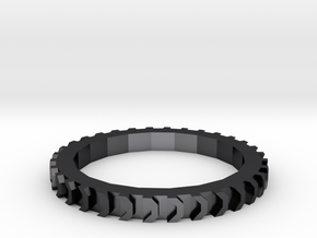 The Great Tyre Ring in Polished and Bronzed Black Steel