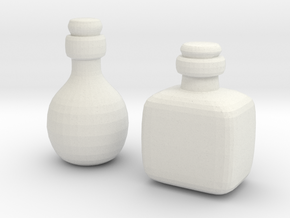 Bottles (2x) in White Natural Versatile Plastic