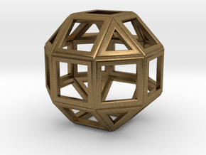 da Vinci's rhombicuboctahedron in Natural Bronze