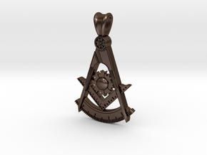 (Small)PAST MASTER PENDANT in Polished Bronze Steel