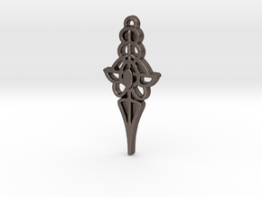 “Lucy” Earrings in Polished Bronzed Silver Steel