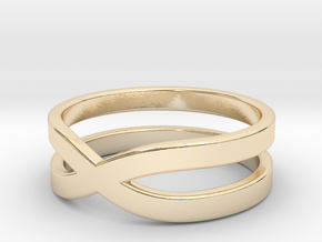 Ring "Across" Size 9 (18,9mm) in 14k Gold Plated Brass