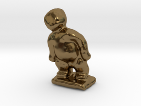 Small Man Sculpture in Polished Bronze
