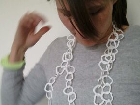 Infinity Butterfly Necklace in White Natural Versatile Plastic