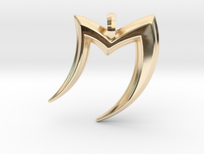 M in 14K Yellow Gold
