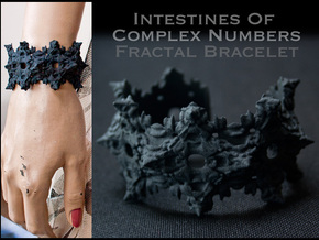 Intestines of Complex Numbers - Bracelet in Black Natural Versatile Plastic