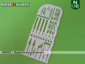 Road marking template BNL (N 1:160) in White Natural Versatile Plastic