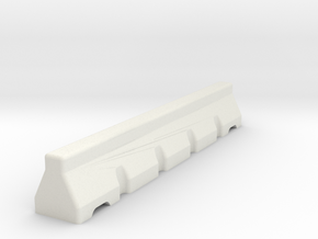 Concrete Road Block 6mm Scale in White Natural Versatile Plastic