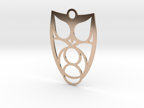 Owl #1 (thin version) in 14k Rose Gold Plated Brass