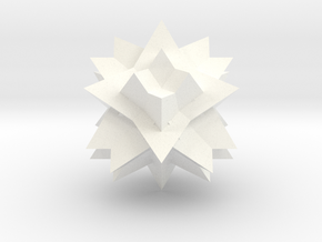 Tetrahedron 8 Compound, Solid in White Processed Versatile Plastic