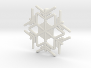 Snowflakes Series II: No. 9 in White Natural Versatile Plastic