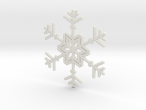 Snowflakes Series II: No. 10 in White Natural Versatile Plastic