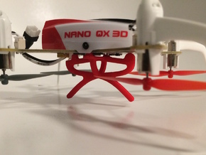 Blade Nano Qx 3d Frame support in Red Processed Versatile Plastic
