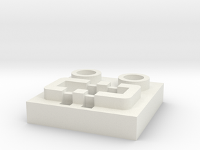 LEGO® Power Functions-compatible socket base in White Natural Versatile Plastic
