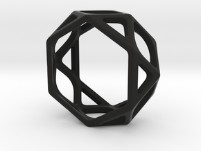 Structural Ring size 6 in Black Natural Versatile Plastic