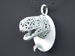 T-rex pendant in White Processed Versatile Plastic