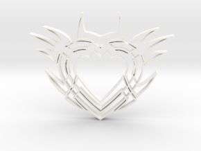 Heart2b in White Processed Versatile Plastic