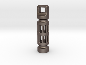 Tritium Fob 3dp Unkillable in Polished Bronzed Silver Steel