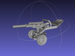 1/144   M102 Howitzer in White Processed Versatile Plastic
