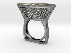 Constantina Contemporary - nest ring  in Fine Detail Polished Silver