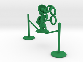 Lala "Walking in rope & throwing rings" - DeskToys in Green Processed Versatile Plastic