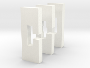 Puzzle -- Cross in White Processed Versatile Plastic