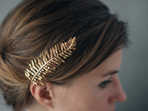 Sword Fern Comb in Polished Brass