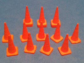 1/50 Traffic Cones in Orange Processed Versatile Plastic