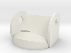 45º FPV Camera Mount in White Natural Versatile Plastic