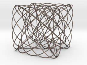 Lissajous Box in Polished Bronzed Silver Steel