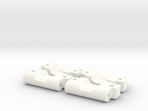 Quadra V2 Rear Arm Mounts (3-1 and 3-2) in White Processed Versatile Plastic