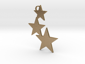 Holiday Stars Ornament in Polished Gold Steel
