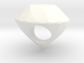 The Diamond Ring in White Processed Versatile Plastic